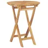 Image de vidaXL Table pliable de jardin Ø 60 cm Bois de teck solide