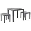 Image de vidaXL Table de jardin avec 2 bancs Plastique Marron