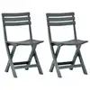 Image de vidaXL Chaises de jardin pliables 2 pcs Plastique Vert