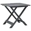 Image de vidaXL Table pliable de jardin Anthracite 79x72x70 cm Plastique
