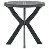 Image de vidaXL Table de bistro Anthracite Ø70 cm Plastique