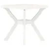 Image de vidaXL Table de bistro Blanc 70x70x72 cm Plastique