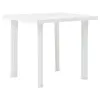 Image de vidaXL Table de jardin Blanc 80x75x72 cm Plastique