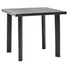 Image de vidaXL Table de jardin Anthracite 80x75x72 cm Plastique