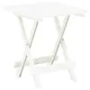 Image de vidaXL Table pliable de jardin blanc 45x43x50 cm plastique