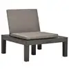 Image de vidaXL Chaise de salon de jardin avec coussin Plastique Anthracite