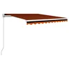Image de vidaXL Auvent manuel rétractable 350x250 cm Orange et marron
