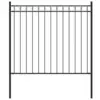Image de vidaXL Clôture de jardin en acier 1,7 x 0,8 m Noir