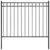 Image de vidaXL Clôture de jardin en acier 1,7 x 1,2 m Noir
