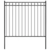 Image de vidaXL Clôture de jardin en acier 1,7 x 1,5 m Noir