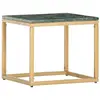 Image de vidaXL Table basse Vert 40x40x35 cm Pierre véritable et texture marbre