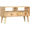 Image de vidaXL Meuble TV 90x30x50 cm Bois de manguier solide