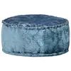 Image de vidaXL Pouf Rond Velours 40x20 cm Bleu