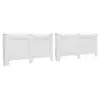 Image de vidaXL Cache-radiateurs 2 pcs Blanc 152x19x81,5 cm MDF