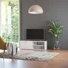 Image de vidaXL Meuble TV Blanc 120x34x37 cm Bois d'ingénierie