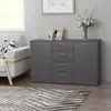 Image de vidaXL Buffet Gris 120x35,5x75 cm Bois d'ingénierie