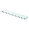 Image de vidaXL Panneaux d'étagère 2 pcs Verre Transparent 80 x 12 cm