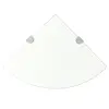 Image de vidaXL Étagères d'angle 2 pcs et supports Verre Transparent 25x25 cm