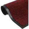 Image de vidaXL 2x Paillassons Rectangulaires Carpette de Sol Tapis de Sol Paillasson de Plancher Tapis Antidérapant Tapis de Plancher 90x150 cm Rouge