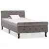 Image de vidaXL Cadre de lit sans matelas Gris Velours 90x200 cm