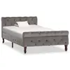 Image de vidaXL Cadre de lit sans matelas gris velours 100x200 cm