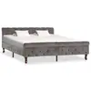 Image de vidaXL Cadre de lit sans matelas gris velours 160x200 cm