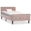 Image de vidaXL Cadre de lit sans matelas Rose Velours 90x200 cm