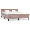 Image de vidaXL Cadre de lit sans matelas Rose Velours 160x200 cm