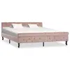 Image de vidaXL Cadre de lit sans matelas Rose Velours 180x200 cm