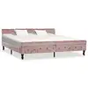 Image de vidaXL Cadre de lit sans matelas rose velours 200x200 cm