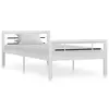 Image de vidaXL Cadre de lit sans matelas blanc et noir métal 100x200 cm
