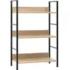 Image de vidaXL Bibliothèque à 3 niveaux chêne 60x27,6x90,5cm bois d'ingénierie