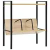 Image de vidaXL Bibliothèque 2 niveaux noir chêne 52x28x59 cm bois d'ingénierie