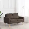 Image de vidaXL Canapé à 2 places Marron Tissu