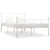 Image de vidaXL Cadre de lit sans matelas blanc métal 120x200 cm