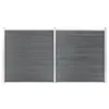 Image de vidaXL Clôture de jardin WPC 353x186 cm Gris