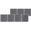Image de vidaXL Clôture de Jardin Barrière de Jardin Panneau de Clôture d'Extérieur Clôture de Terrasse Brise Vue Arrière-cour WPC 1218x186 cm Gris