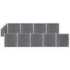 Image de vidaXL Ensemble de Clôture Panneau de Clôture d'Extérieur Clôture de Jardin Barrière de Jardin Clôture de Terrasse Arrière-cour WPC 1657x186 cm Gris