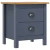 Image de vidaXL Table de chevet Hill Gris 46x35x49,5 cm Bois de pin solide