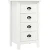 Image de vidaXL Buffet Hill Blanc 46x35x80 cm Bois de pin solide