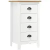 Image de vidaXL Buffet Hill Blanc 46x35x80 cm Bois de pin solide