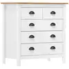 Image de vidaXL Buffet Hill Blanc 79x40x80 cm Bois de pin solide