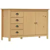 Image de vidaXL Buffet Hill Marron miel 130x40x80 cm Bois de pin solide