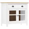 Image de vidaXL Buffet Hill Blanc 90x40x80 cm Bois de pin solide
