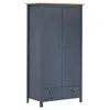 Image de vidaXL Garde-robe à 2 portes Hill Gris 89x50x170cm Bois de pin solide