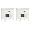 Image de vidaXL Tables de chevet 2 pcs Hill 46x35x49,5 cm Bois de pin solide