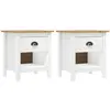 Image de vidaXL Tables de chevet 2 pcs Hill 46x35x49,5 cm Bois de pin solide