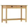 Image de vidaXL Table murale Hill Range avec 2 tiroirs 110x45x74 cm bois de pin