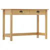 Image de vidaXL Table console Hill Range avec 2 tiroirs 110x45x74 cm Pin solide