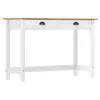 Image de vidaXL Table console Hill avec 2 tiroirs 110x45x74 cm Pin solide